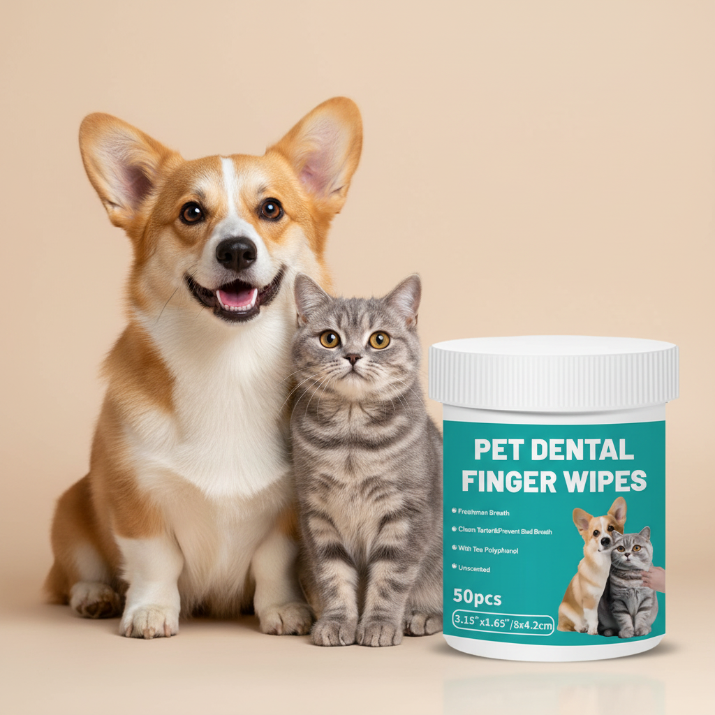 Dental Care Disposable Finger Pads for dogs, cats – Alternative to a toothbrush – 50 pieces